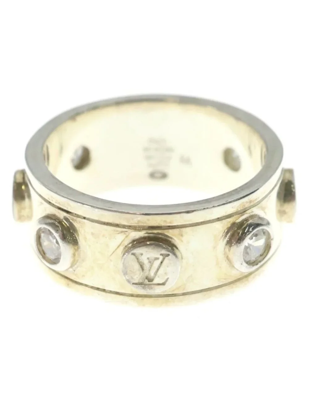 Louis Vuitton Ring LV Studs LV Logo Silver